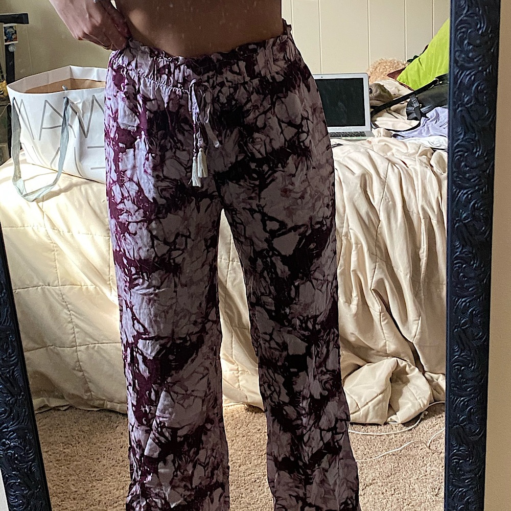 Tie dye loose sweatpants/cover up pants (rayon)